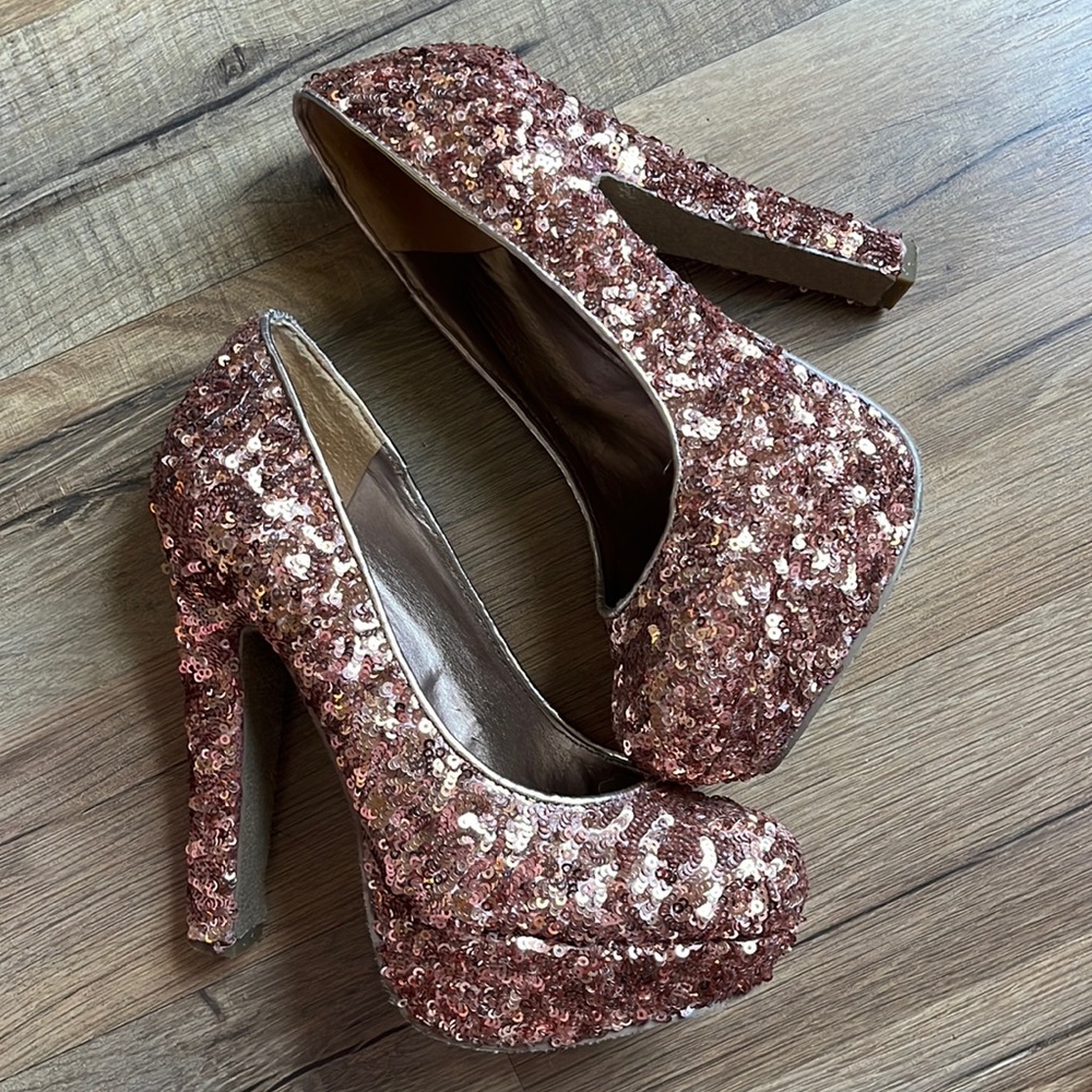 Steve Madden sequin heels